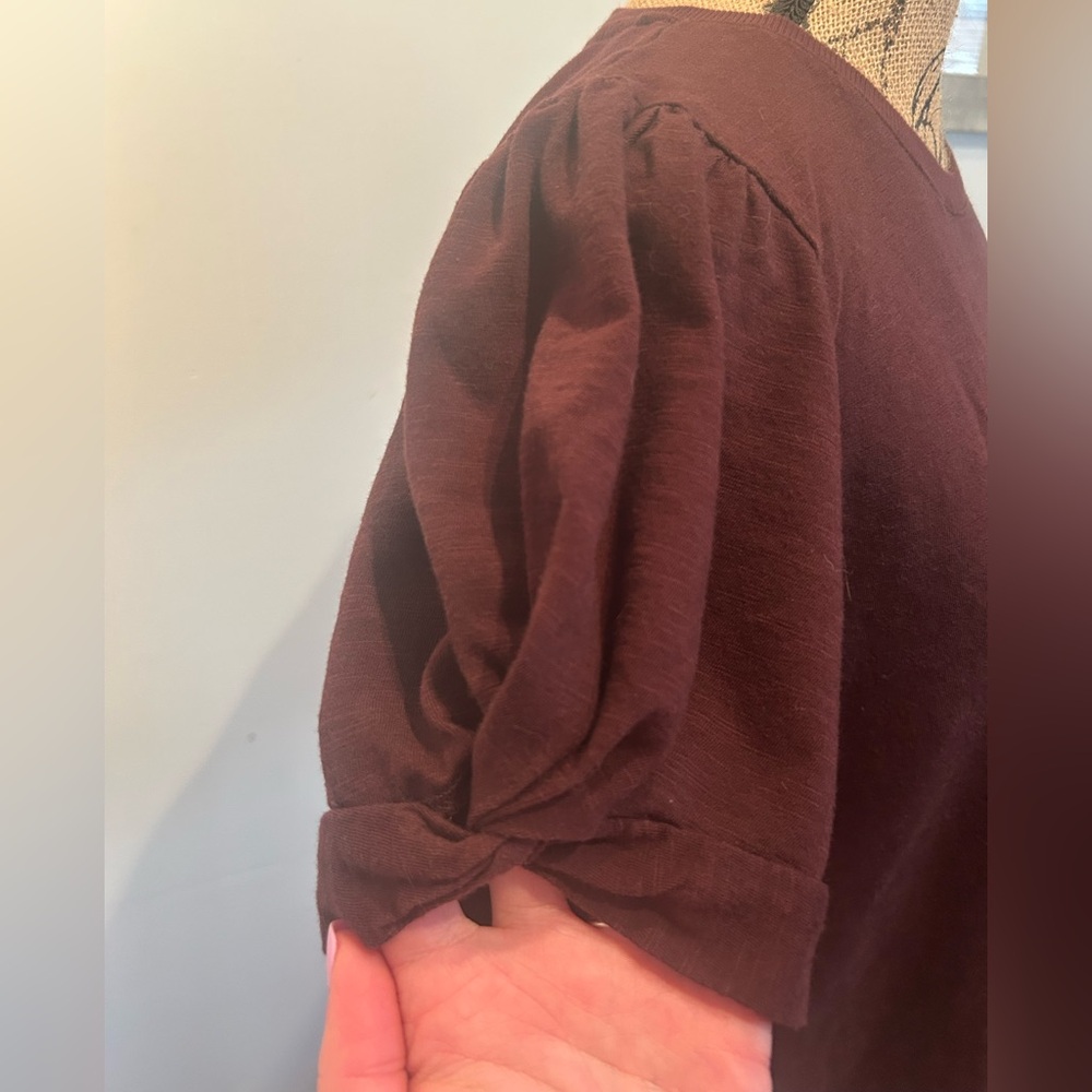 Maurices Maroon Short Sleeve Top - Picture 3 of 4